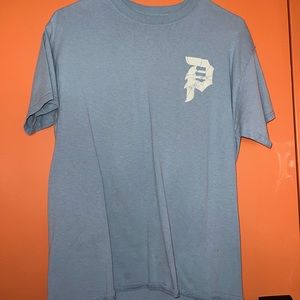 Primitive gray blue t